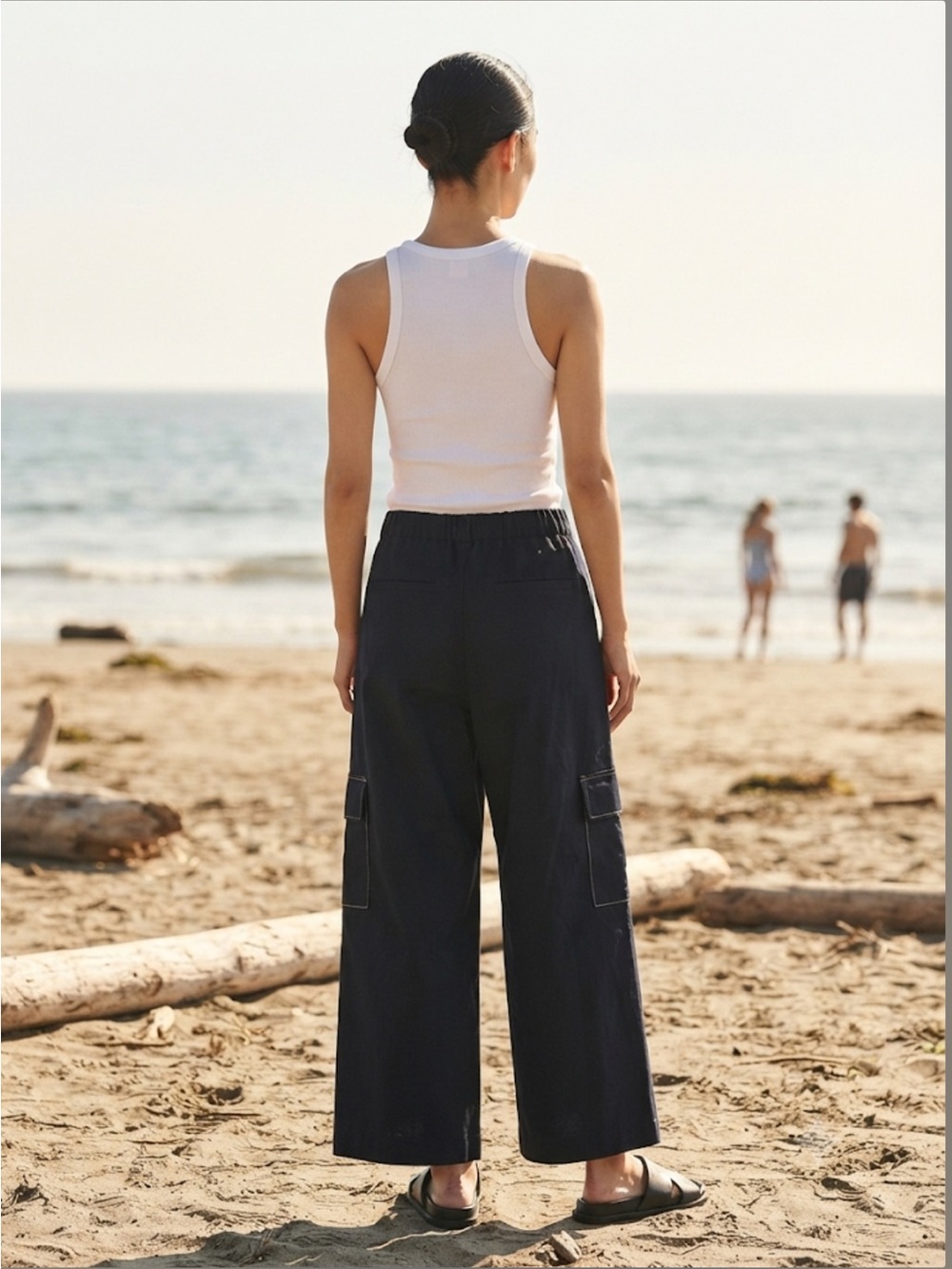 Banana Republic High Ride Wide Leg pants
 Navy Size M
Coastal chic Nautical - Picture 2 of 13